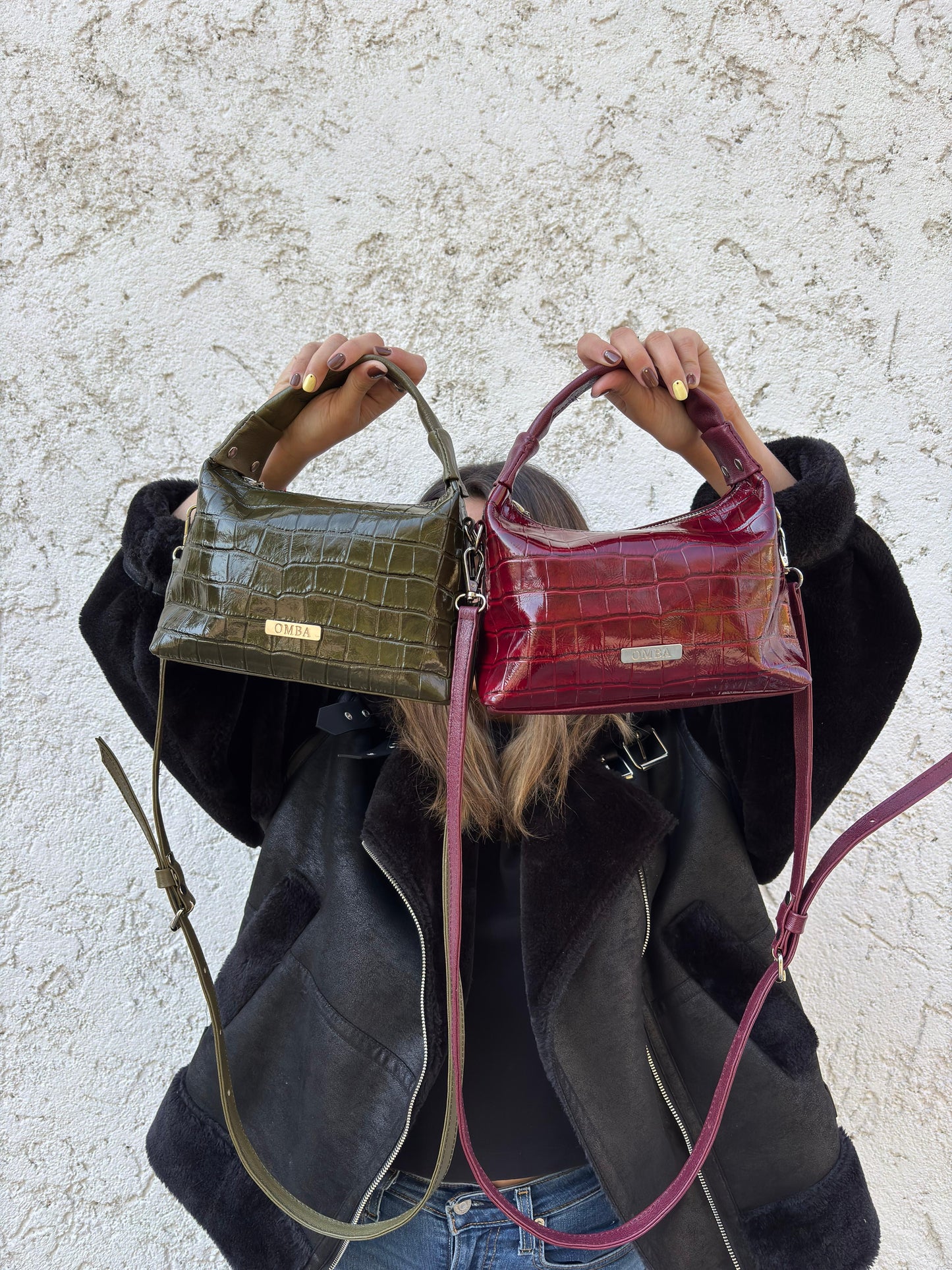 Cartera Milagros - Cherry Croco
