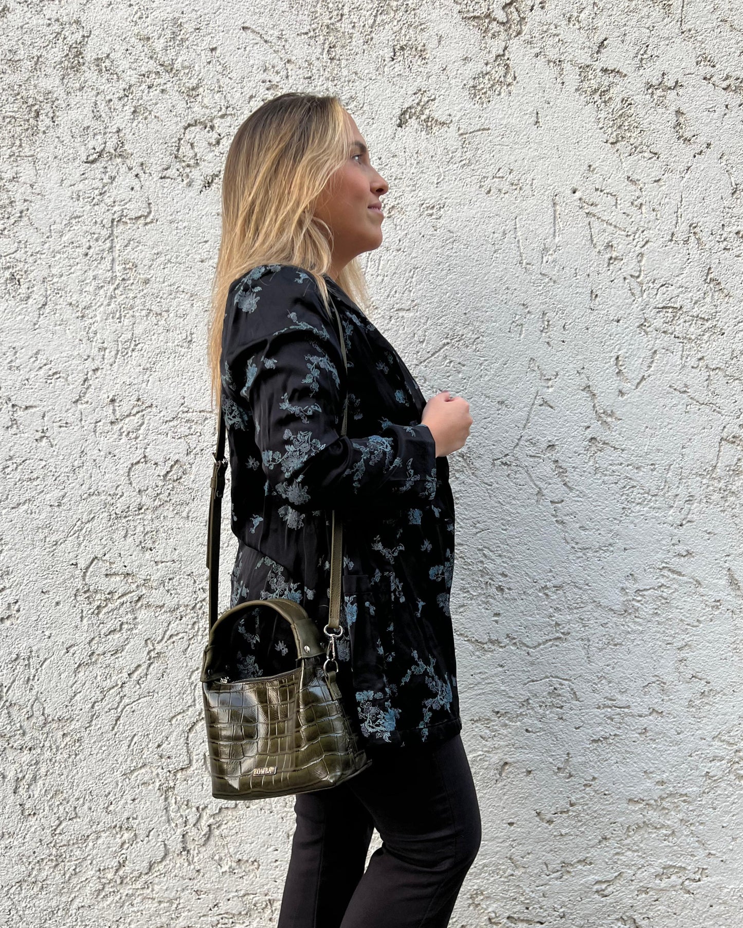 Cartera Milagros - Green Croco