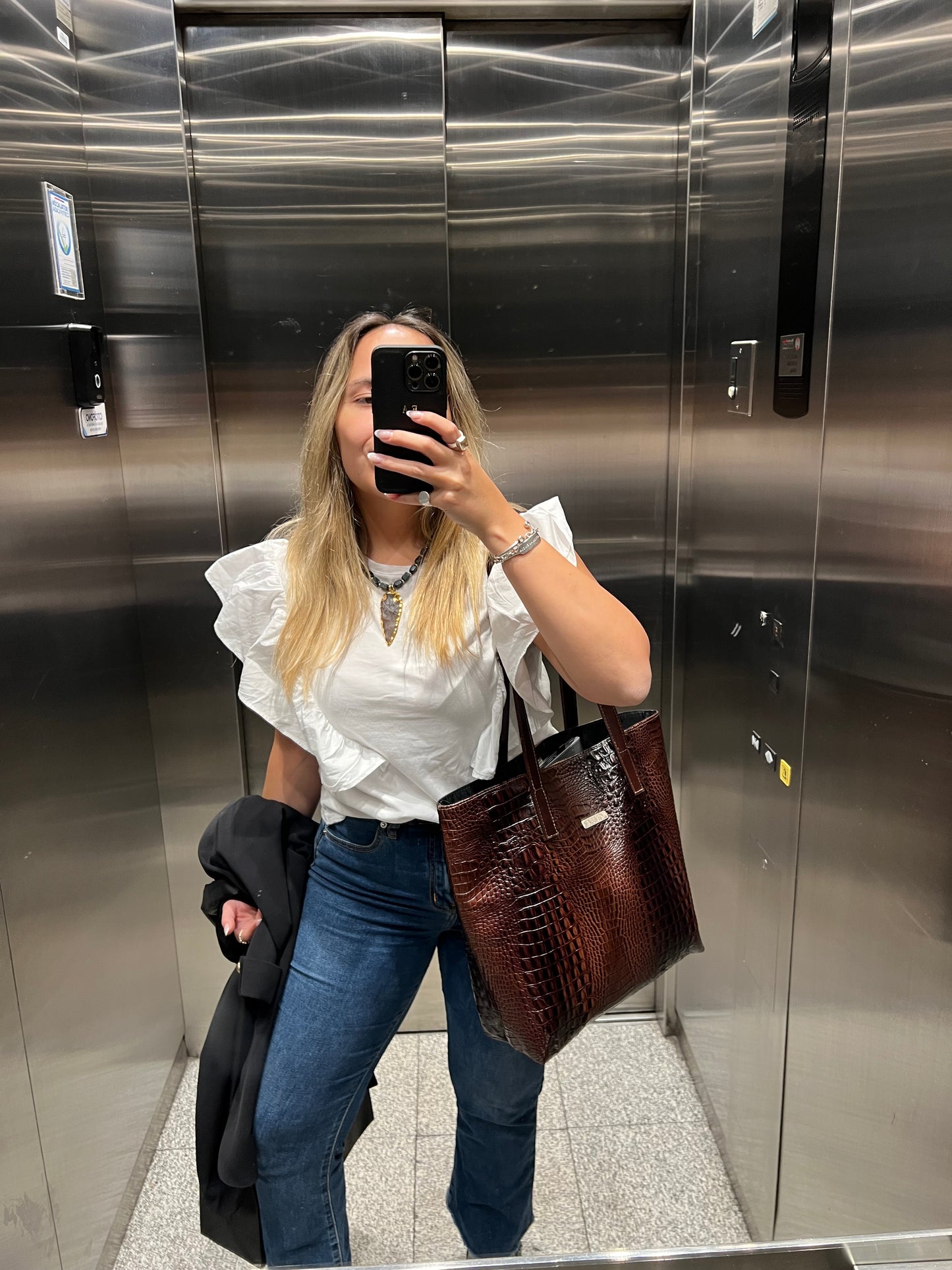 Tote Bag - Brown Caiman