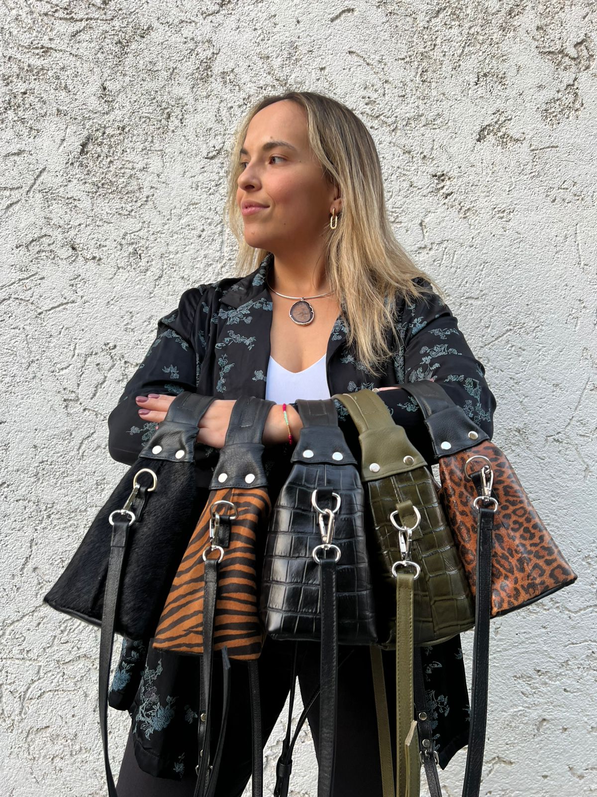 Cartera Milagros - Green Croco