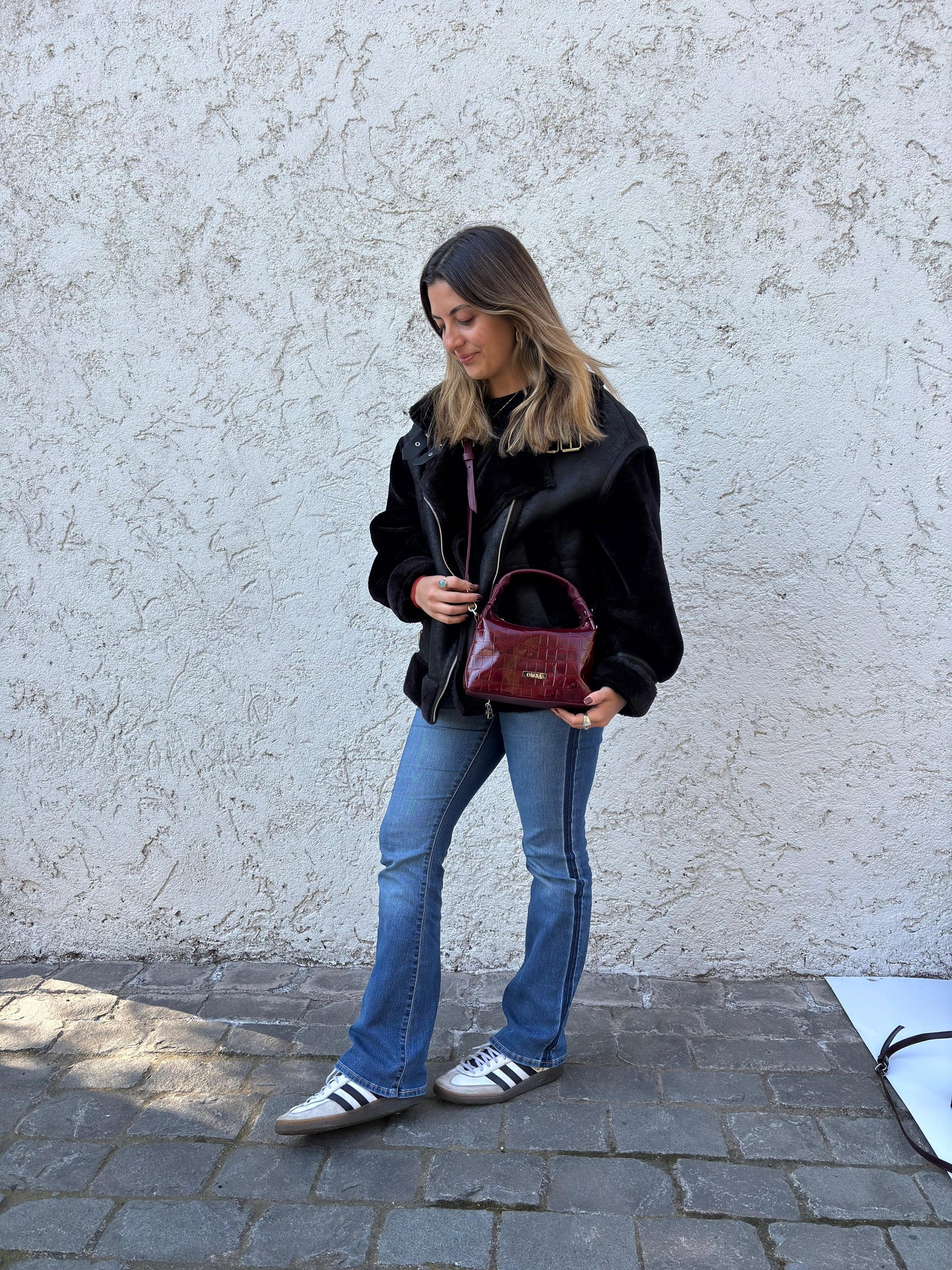 Cartera Milagros - Cherry Croco