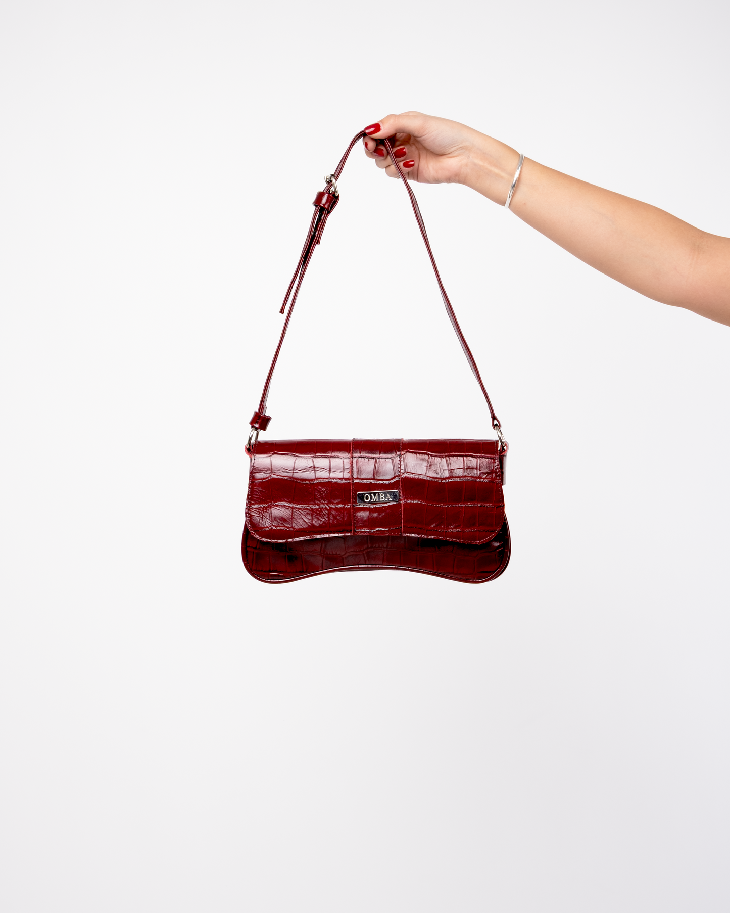 Cartera Candado - Cherry Croco