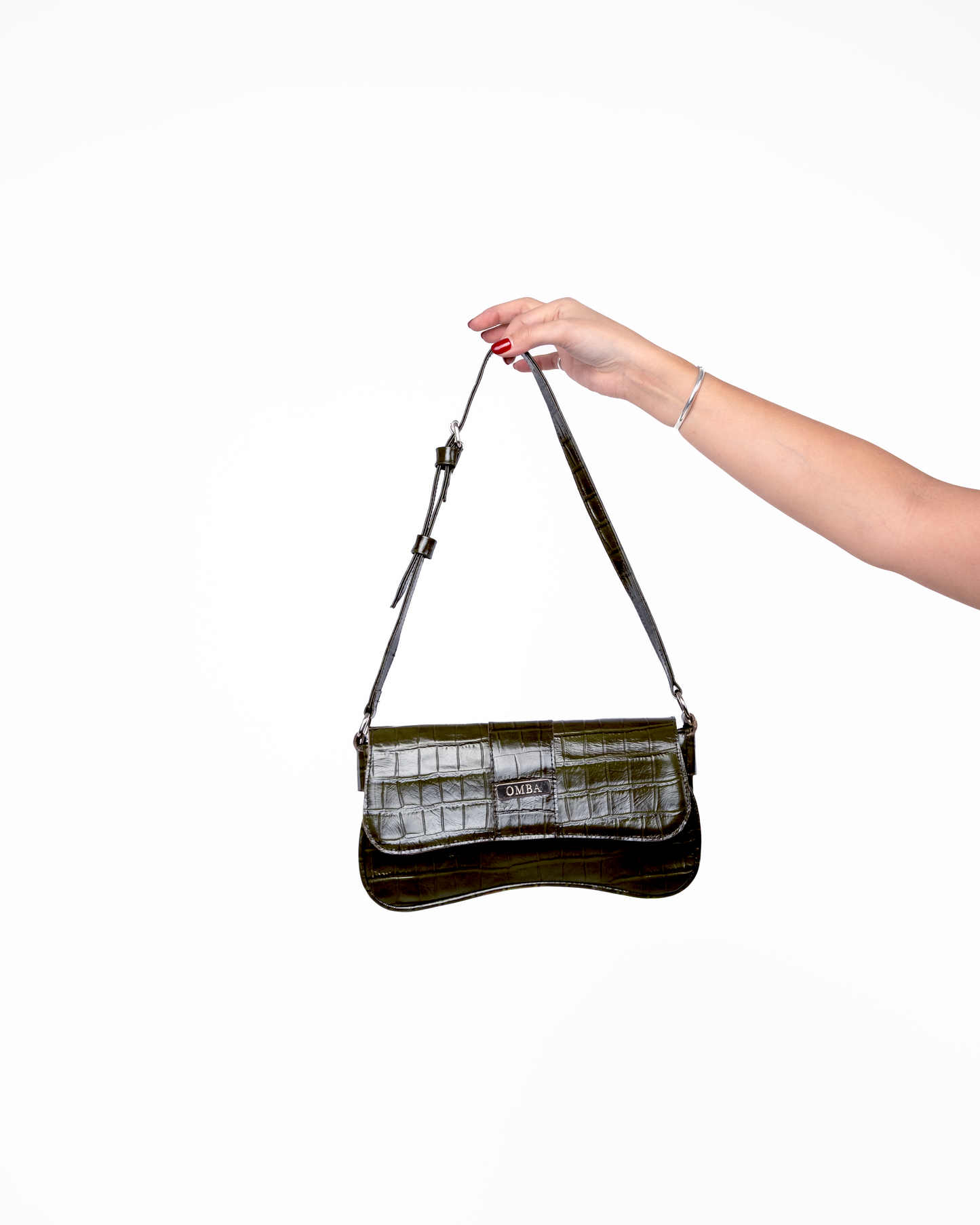 Cartera Candado - Green Croco