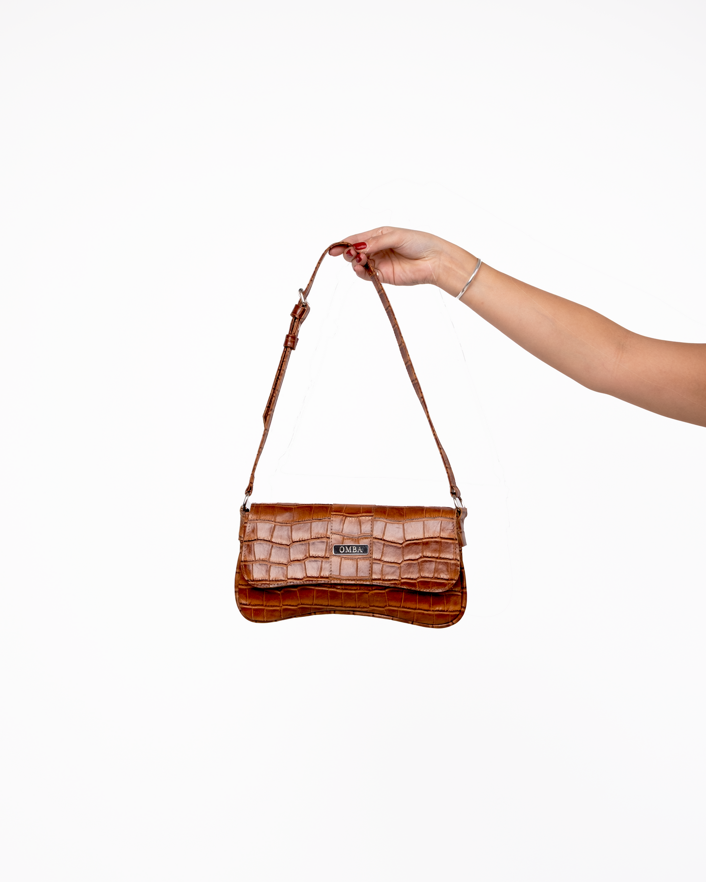 Cartera Candado - Brown Croco