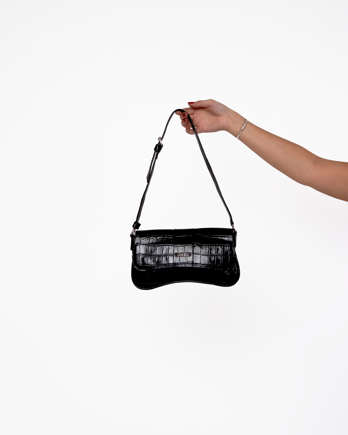 Cartera Candado - Black Croco