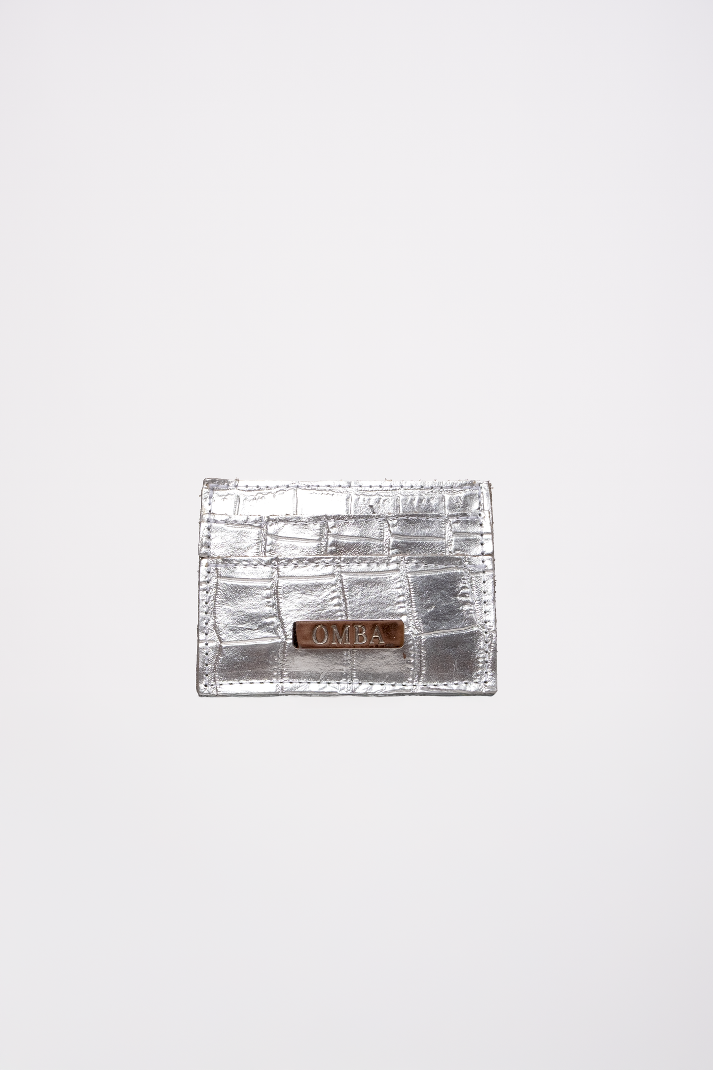 Tarjetero Silver Croco
