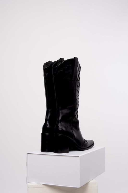 Botas Texanas . Long black