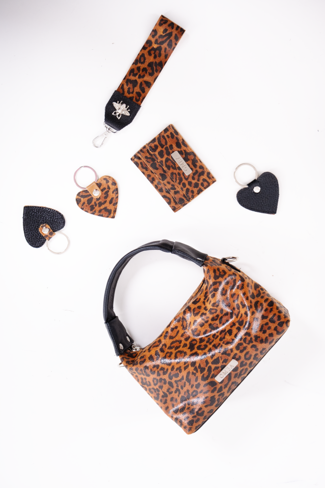 Cartera Milagros - Animal print Café