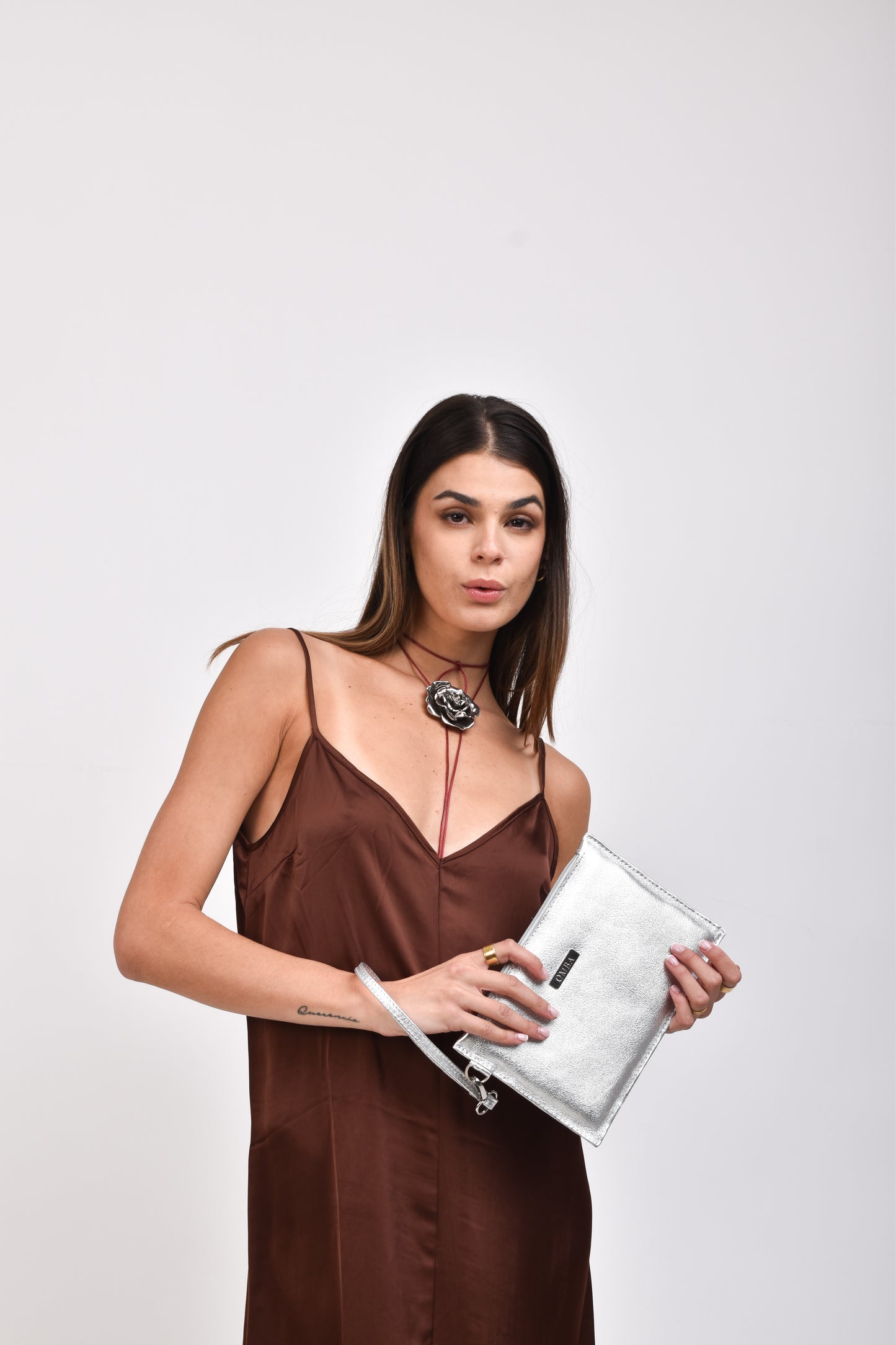 Cartera PG - Plateada lisa