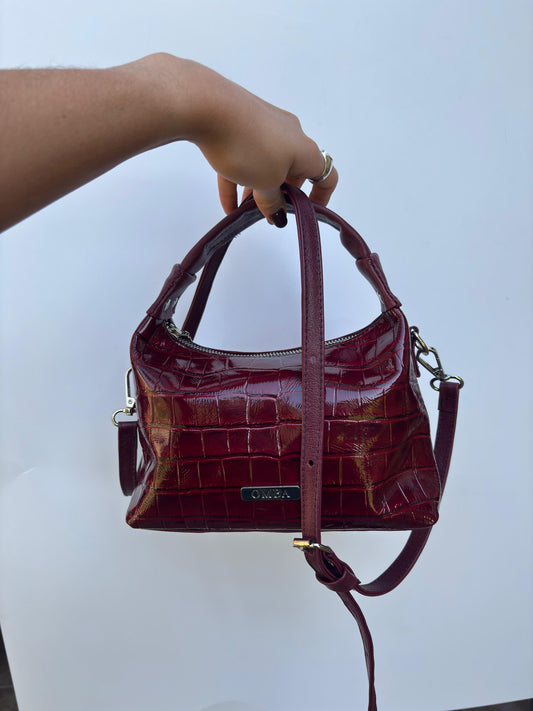 Cartera Milagros - Cherry Croco
