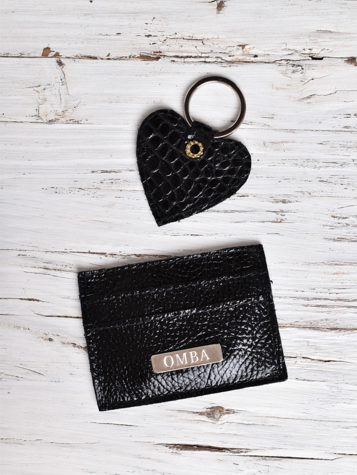 Tarjetero Black Grain