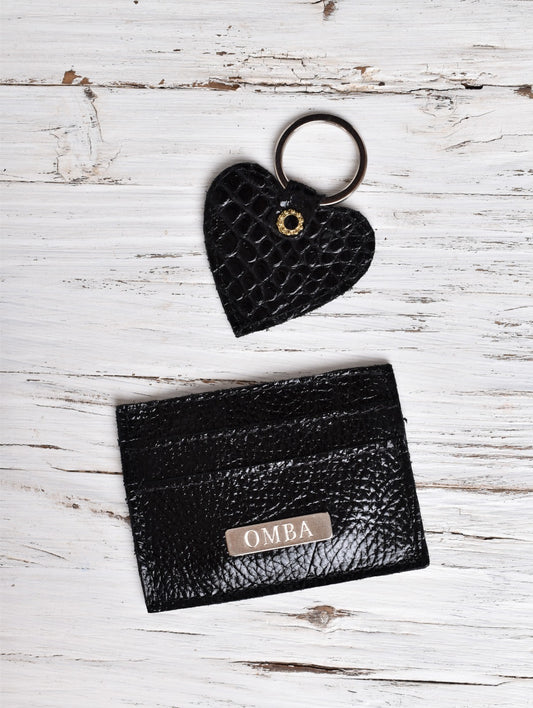 Tarjetero Black Grain