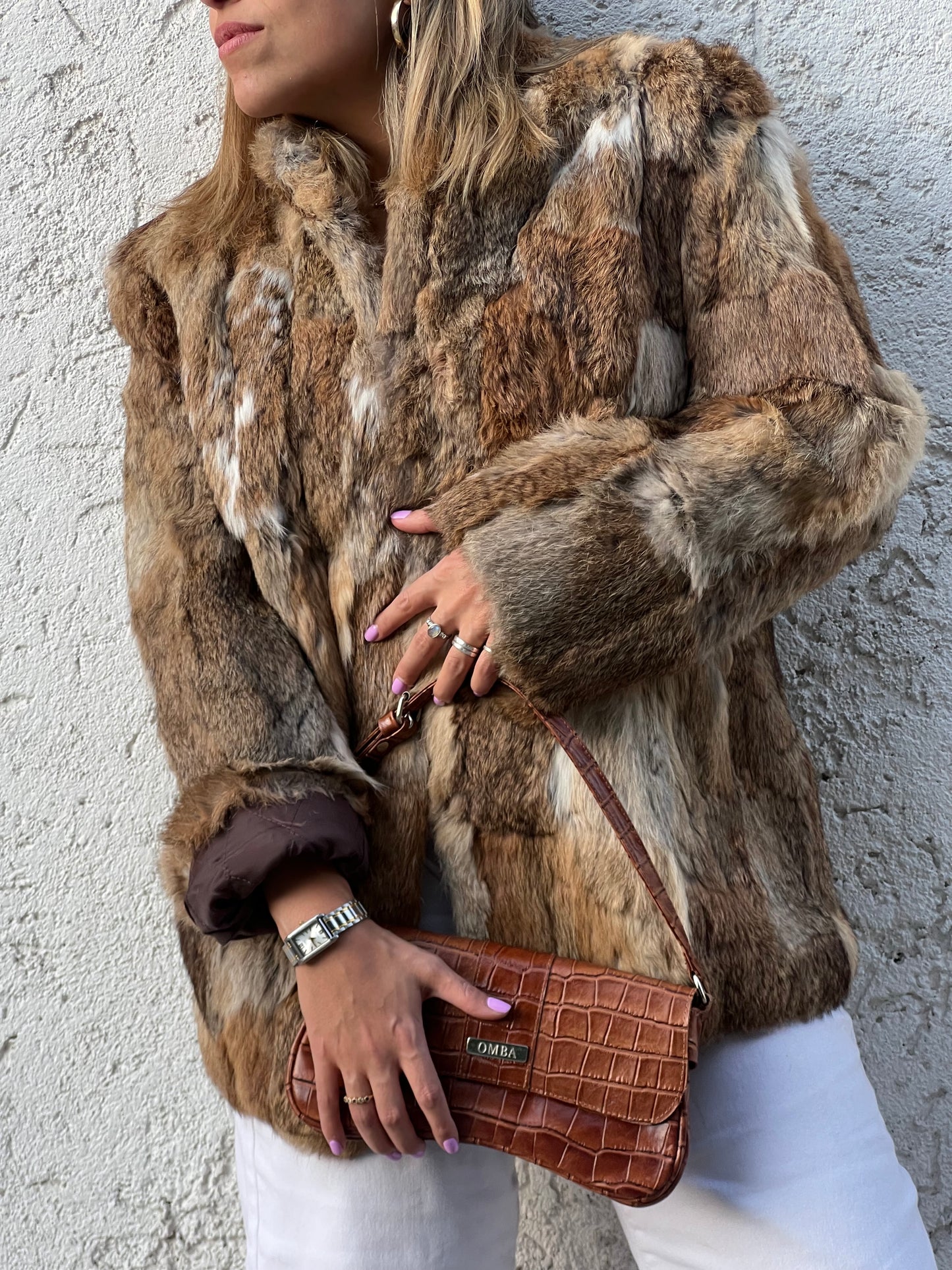 Cartera Candado - Brown Croco