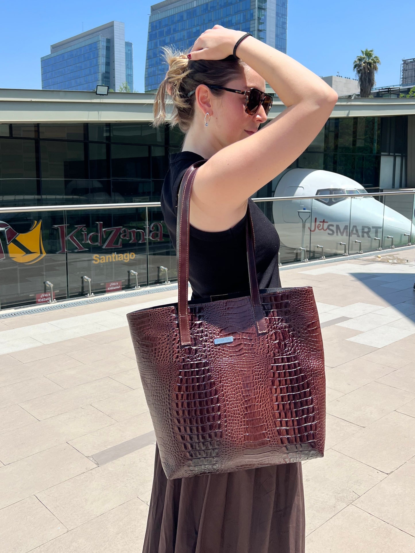 Tote Bag -  Brown Caiman