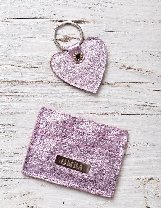 Tarjetero Pink Leather