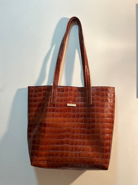 Tote Brown Caramel Croco