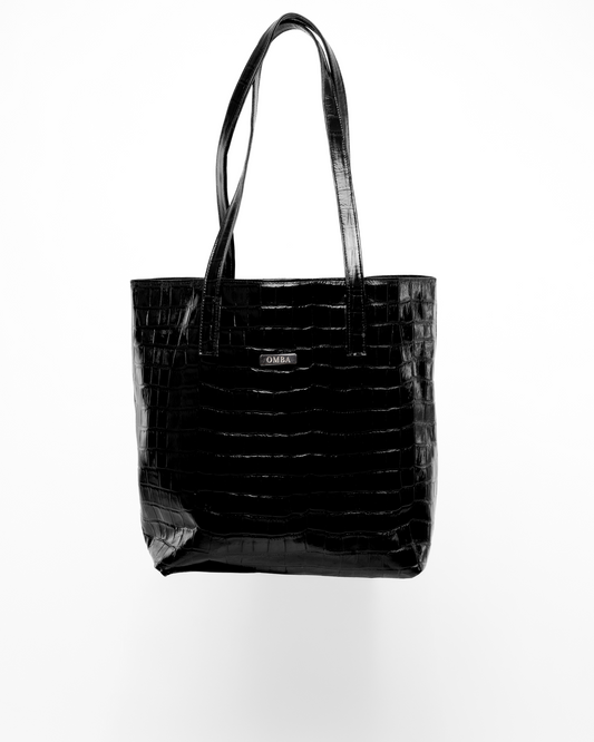Tote Bag - Black Croco