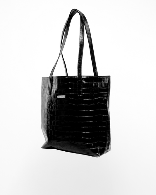 Tote Bag - Black Croco