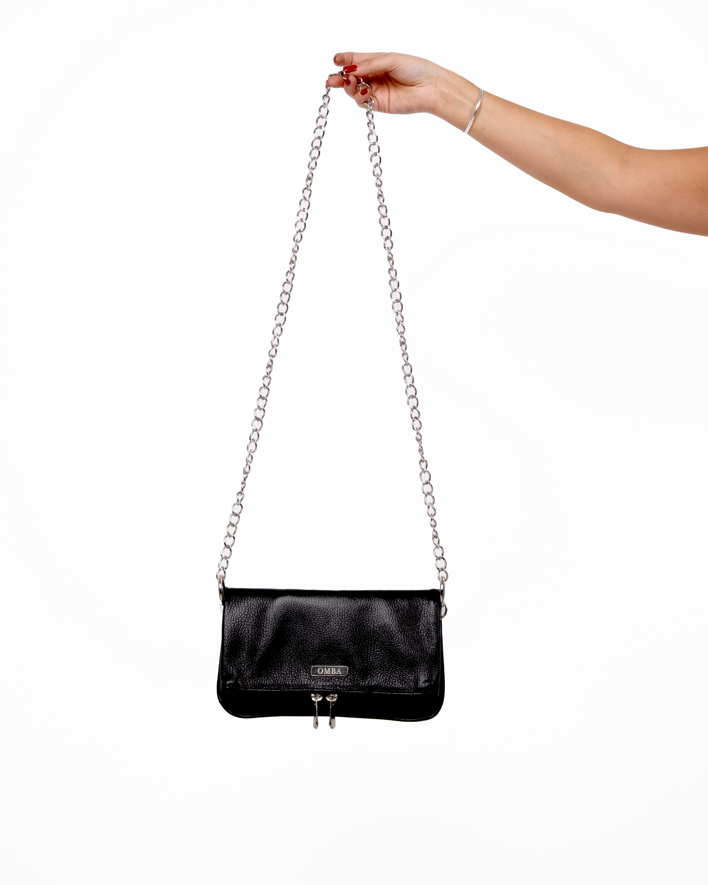 Cartera Zoe Negra Grano Charol