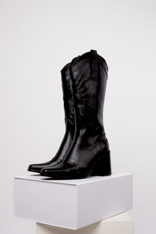 Botas Texanas  . Long black