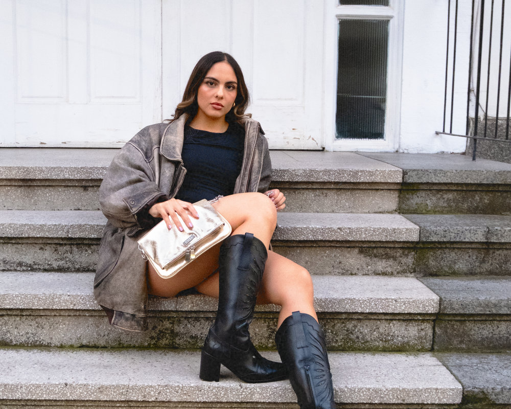 Botas Texanas  . Long black